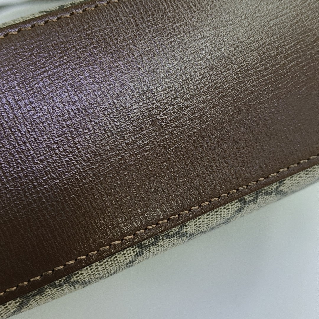 Horsebit 1955 Small Coated Canvas Beige
