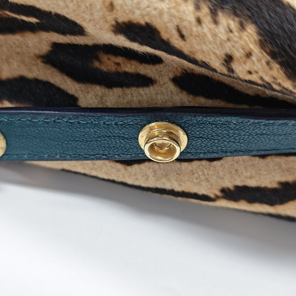 Calfskin Shoulder Bag Blue