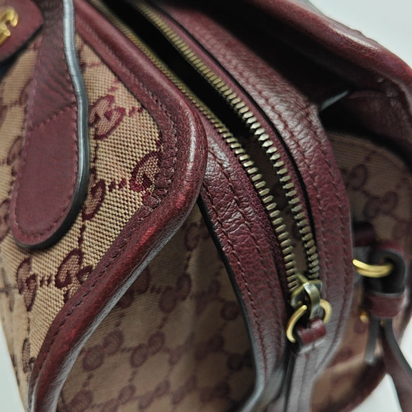 Monogram Canvas Shoulder Bag Red