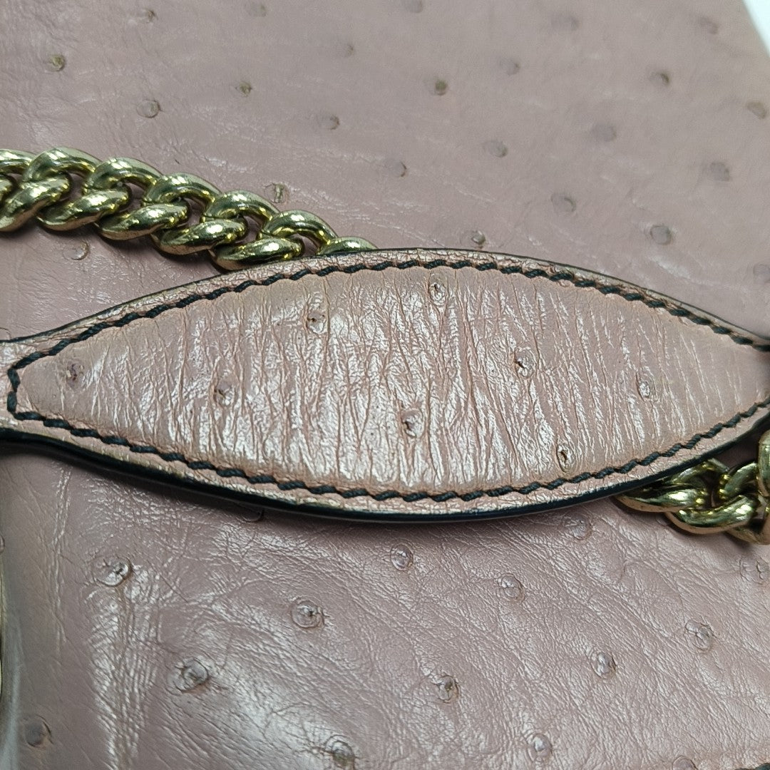 Emily Chain Ostrich Pink