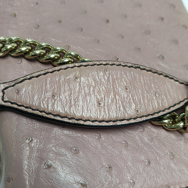 Emily Chain Ostrich Pink