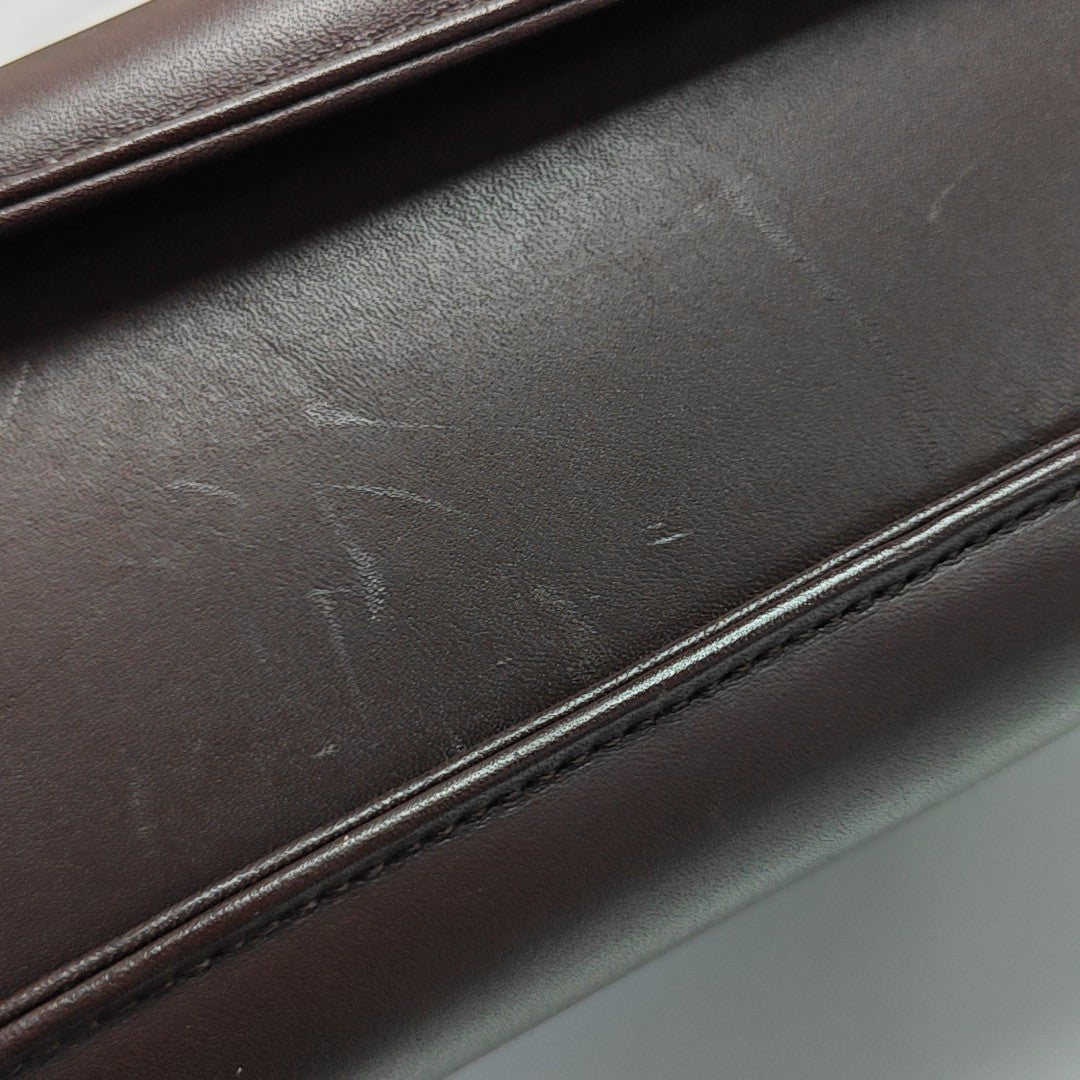 Calfskin Shoulder Bag Brown