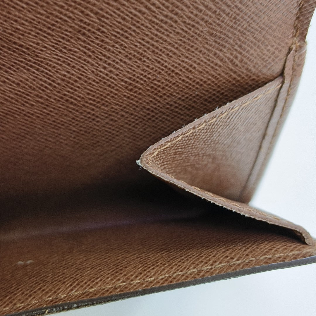 ELISE Monogram Coated Canvas Brown Wallet