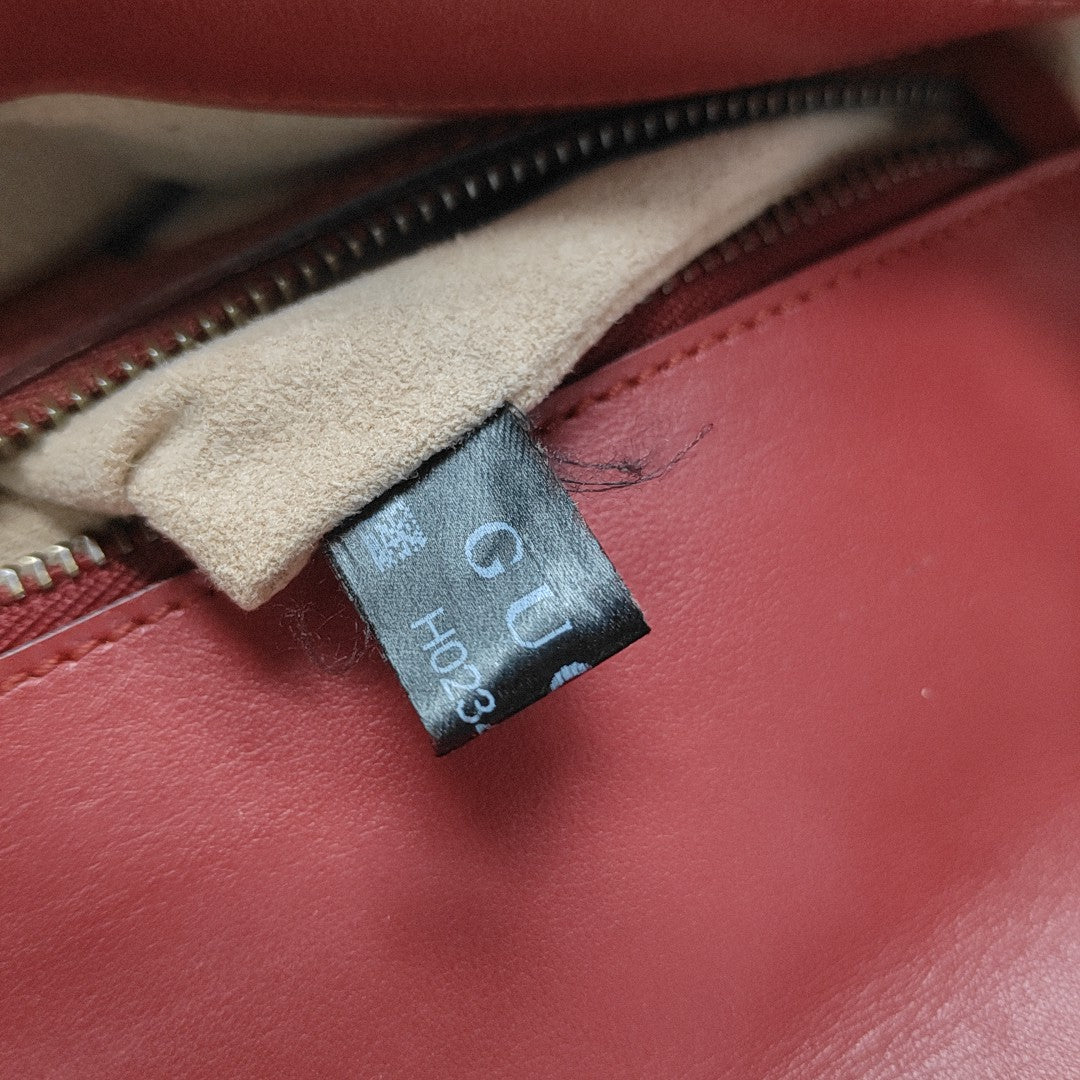 GG Marmont Medium Quilted Calfskin Red