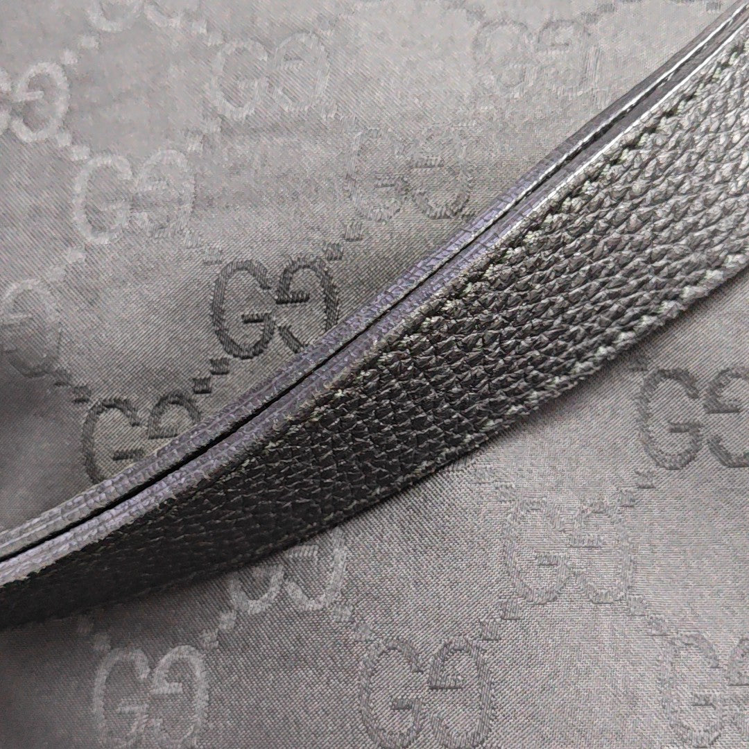 Monogram Nylon Shoulder Bag Black