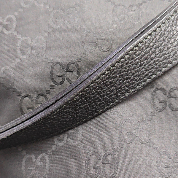 Monogram Nylon Shoulder Bag Black