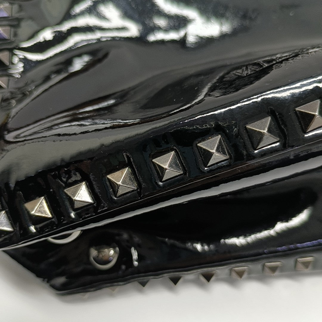 Rockstud Small Patent Leather Black