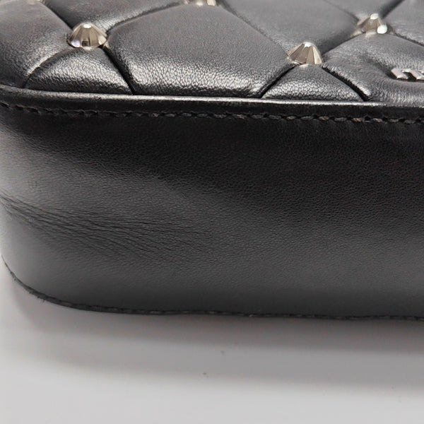 Quilted Lambskin Shoulder Bag Black