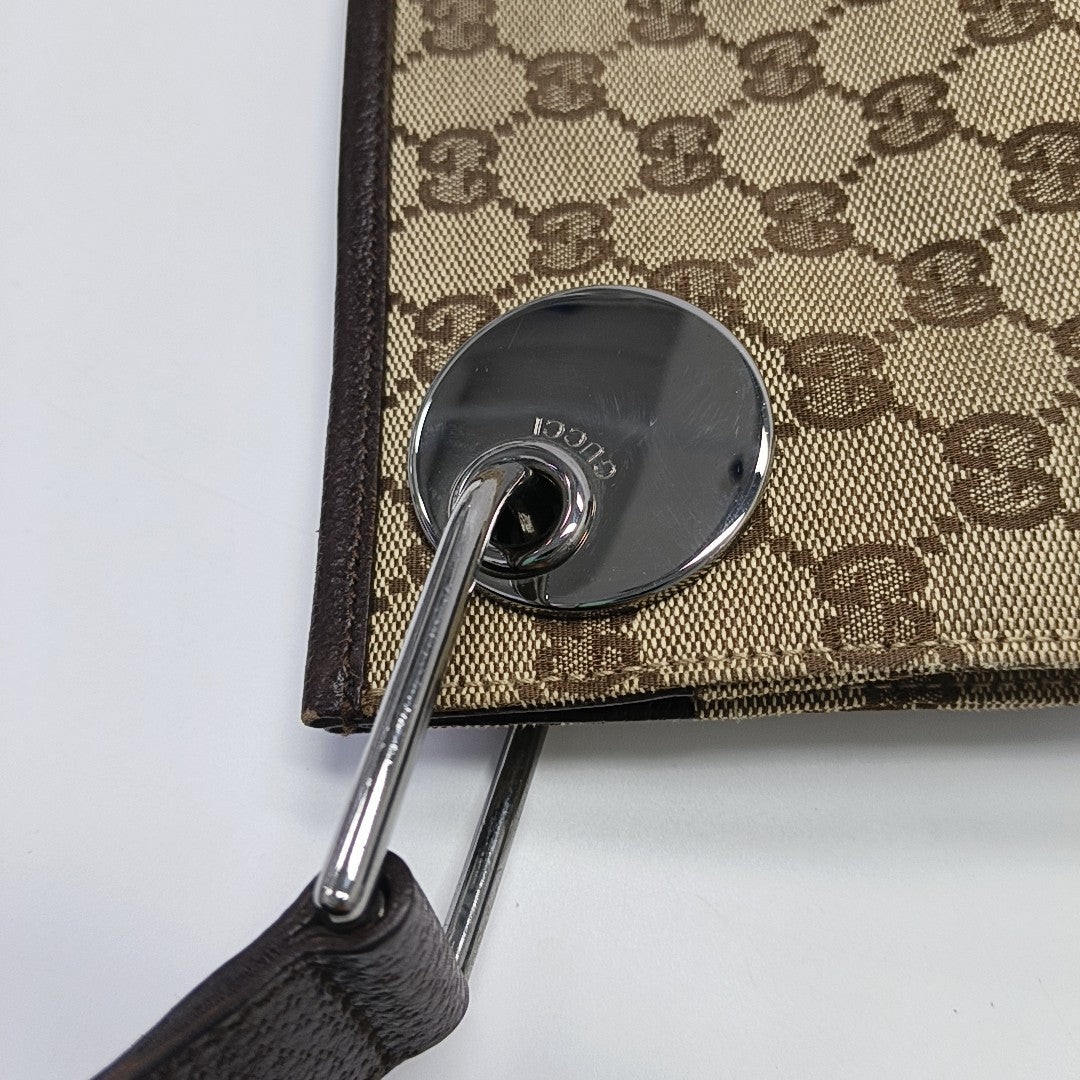Monogram Canvas Shoulder Bag Brown