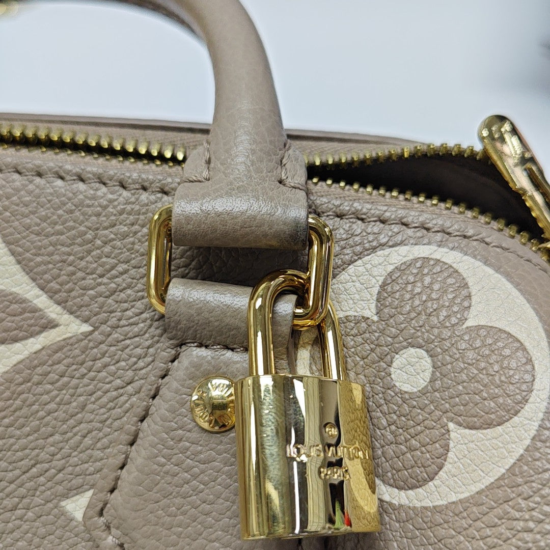 SPEEDY 20 Monogram Calfskin Gray
