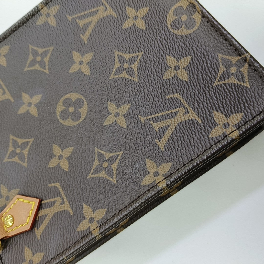 SAC PLAT Mini Monogram Coated Canvas Brown