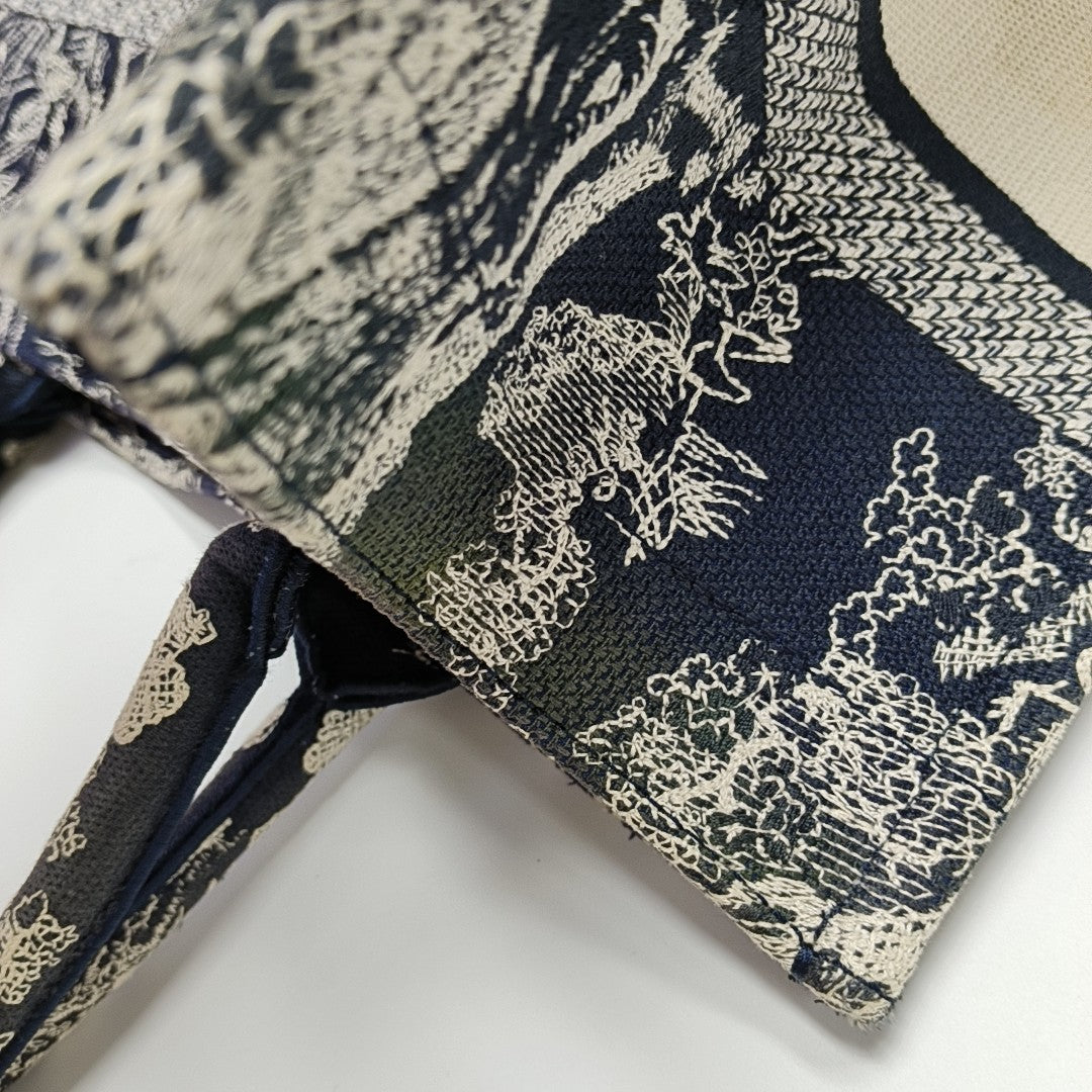 Book Tote Medium Fabric Blue