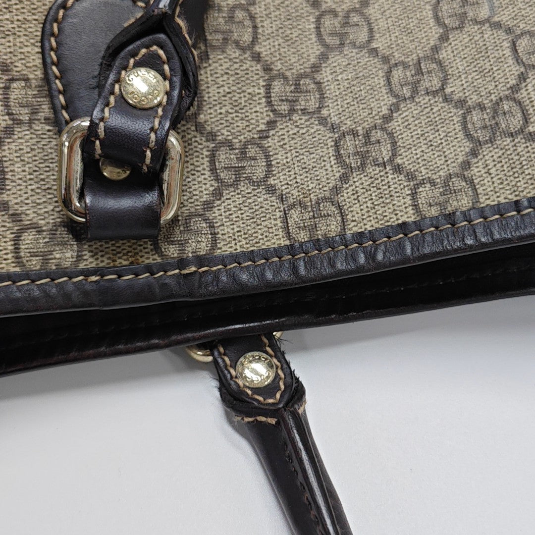 Monogram Coated Canvas Tote Bag Beige