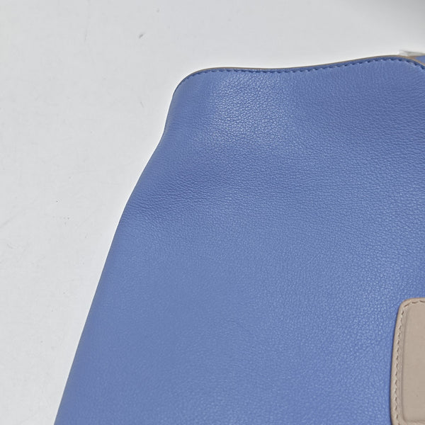 Calfskin Shoulder Bag Blue
