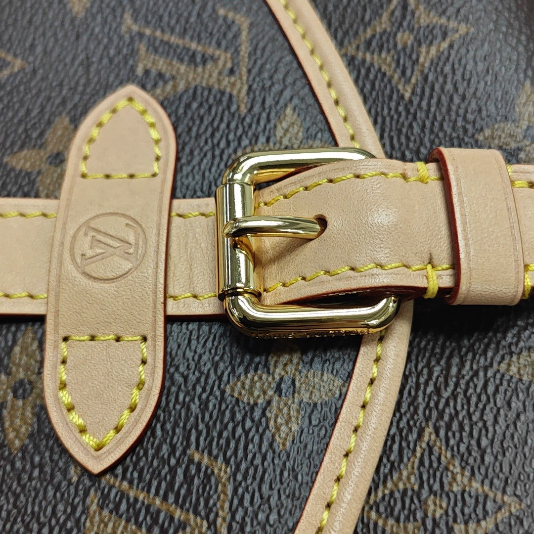 SAUMUR BB Monogram Coated Canvas Brown