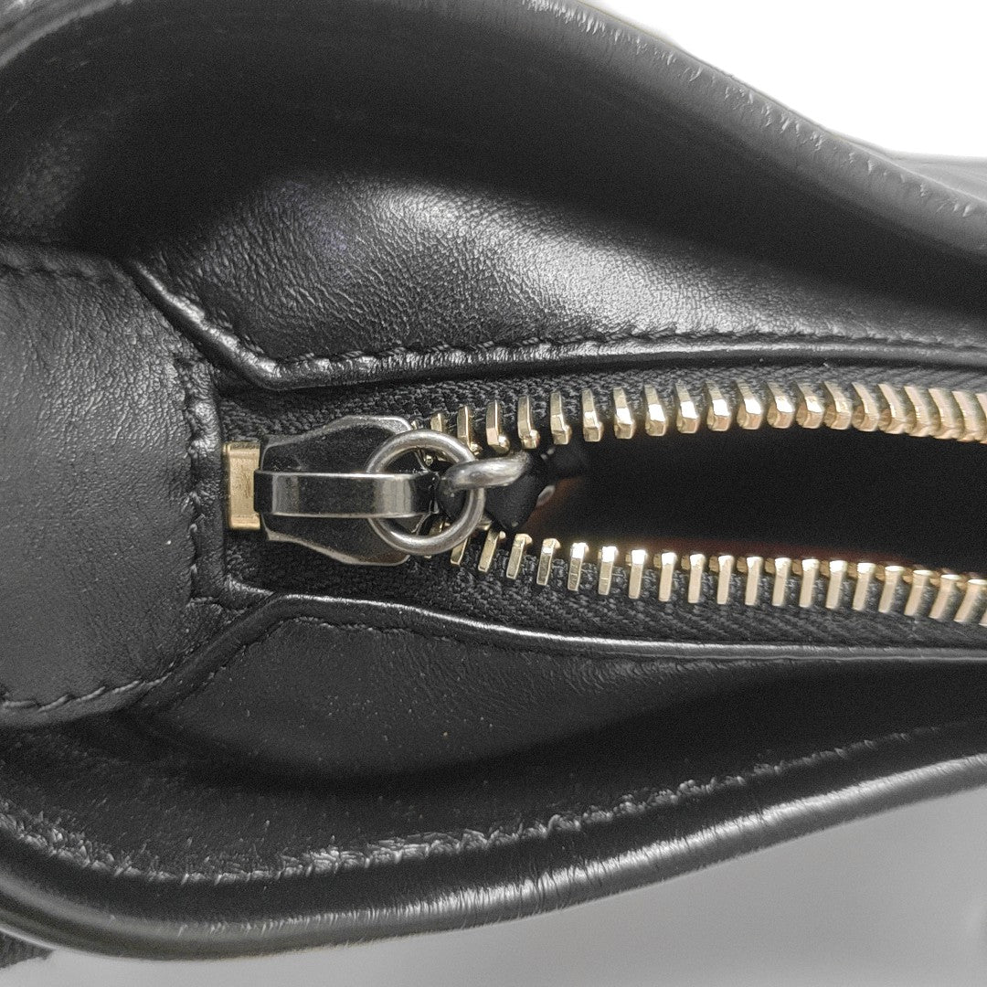 GABRIELLE Small Quilted Vintage Calf Black
