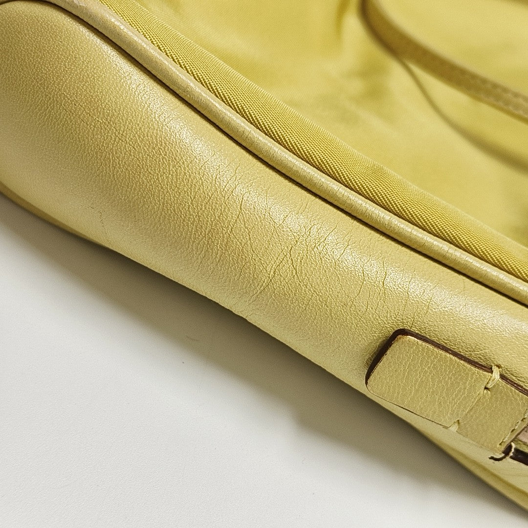 Nylon Top Handle Bag Yellow