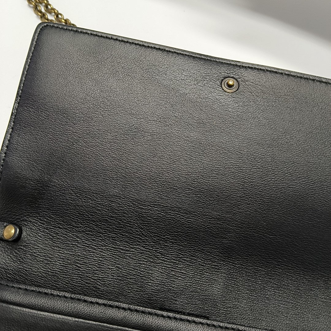 Lambskin Crossbody Bag Black