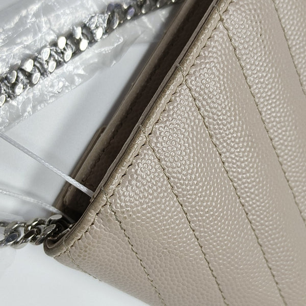 MONOGRAM Chevron Calfskin Pink