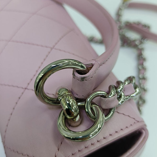 Quilted Calfskin Shoulder Bag Pink