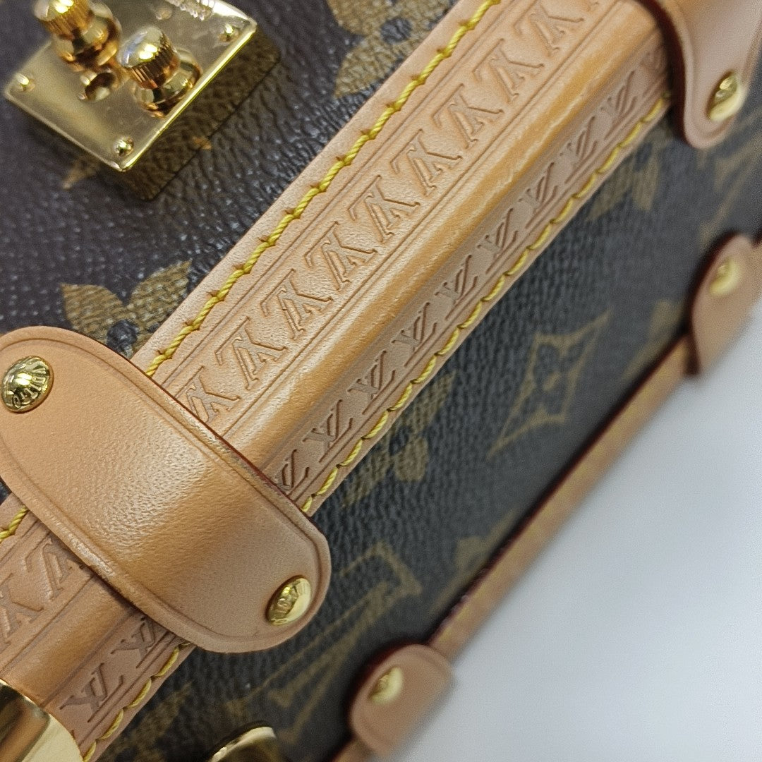 SIDE TRUNK MM Monogram Coated Canvas Brown