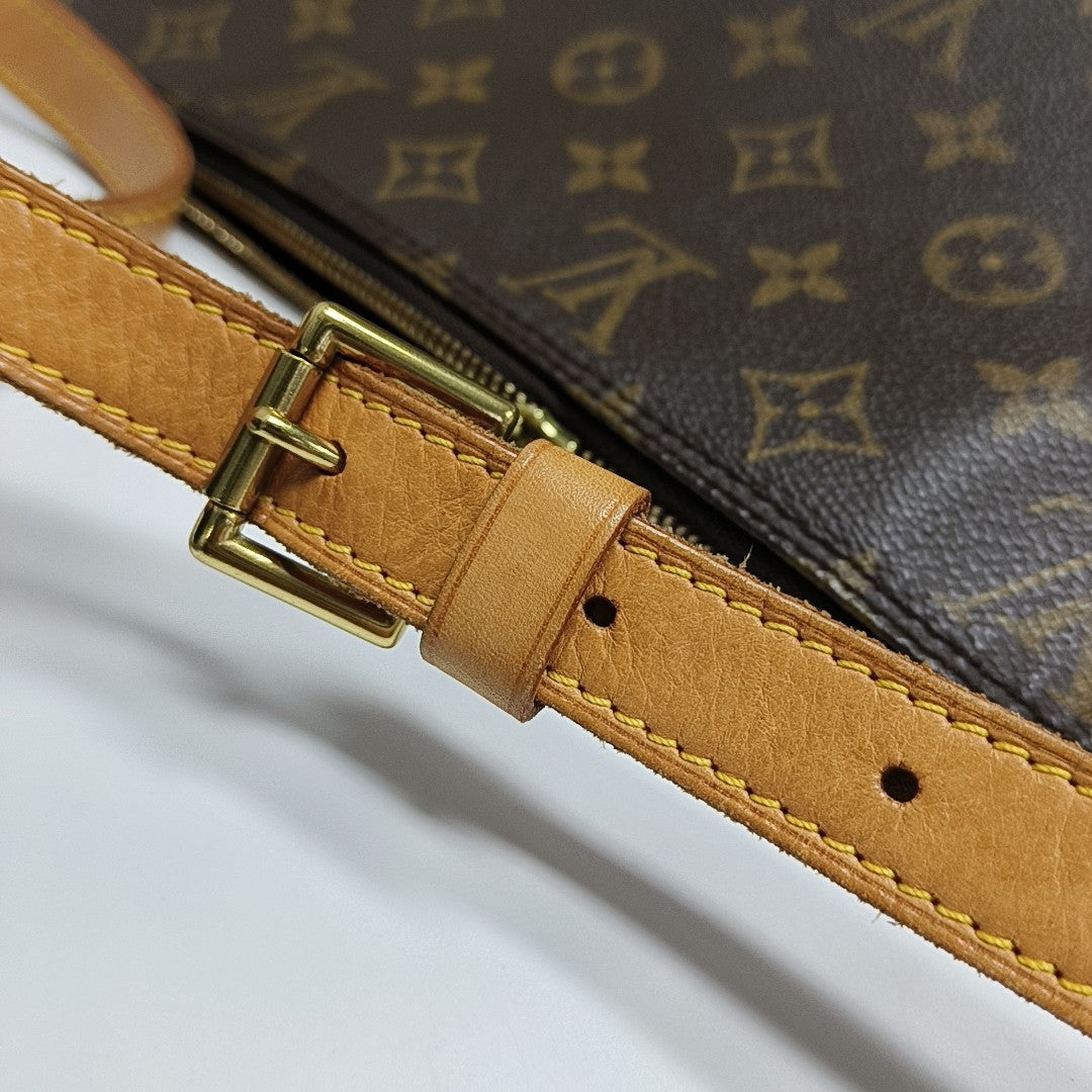 SHARON STONE Monogram Coated Canvas Brown