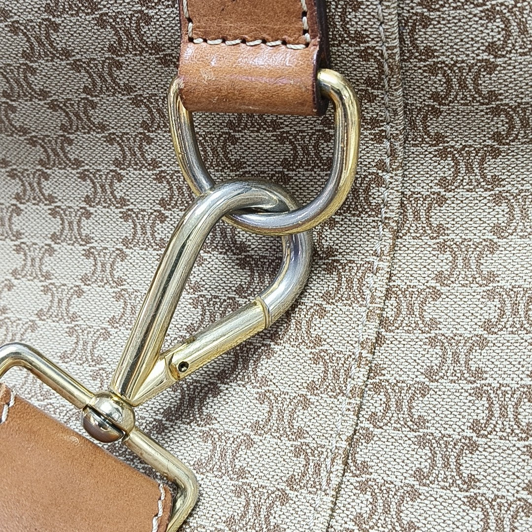Coated Canvas Backpack Beige
