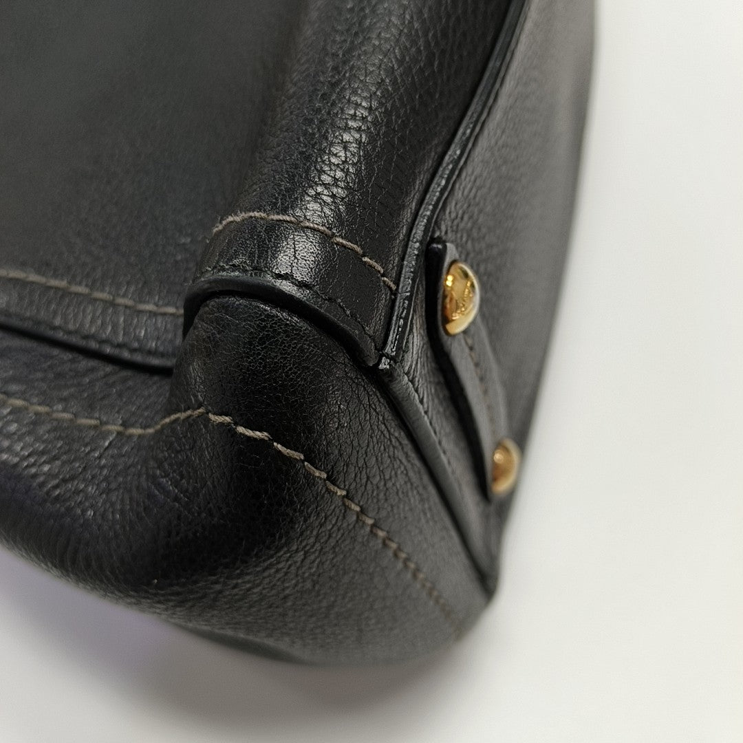 Calfskin Shoulder Bag Black