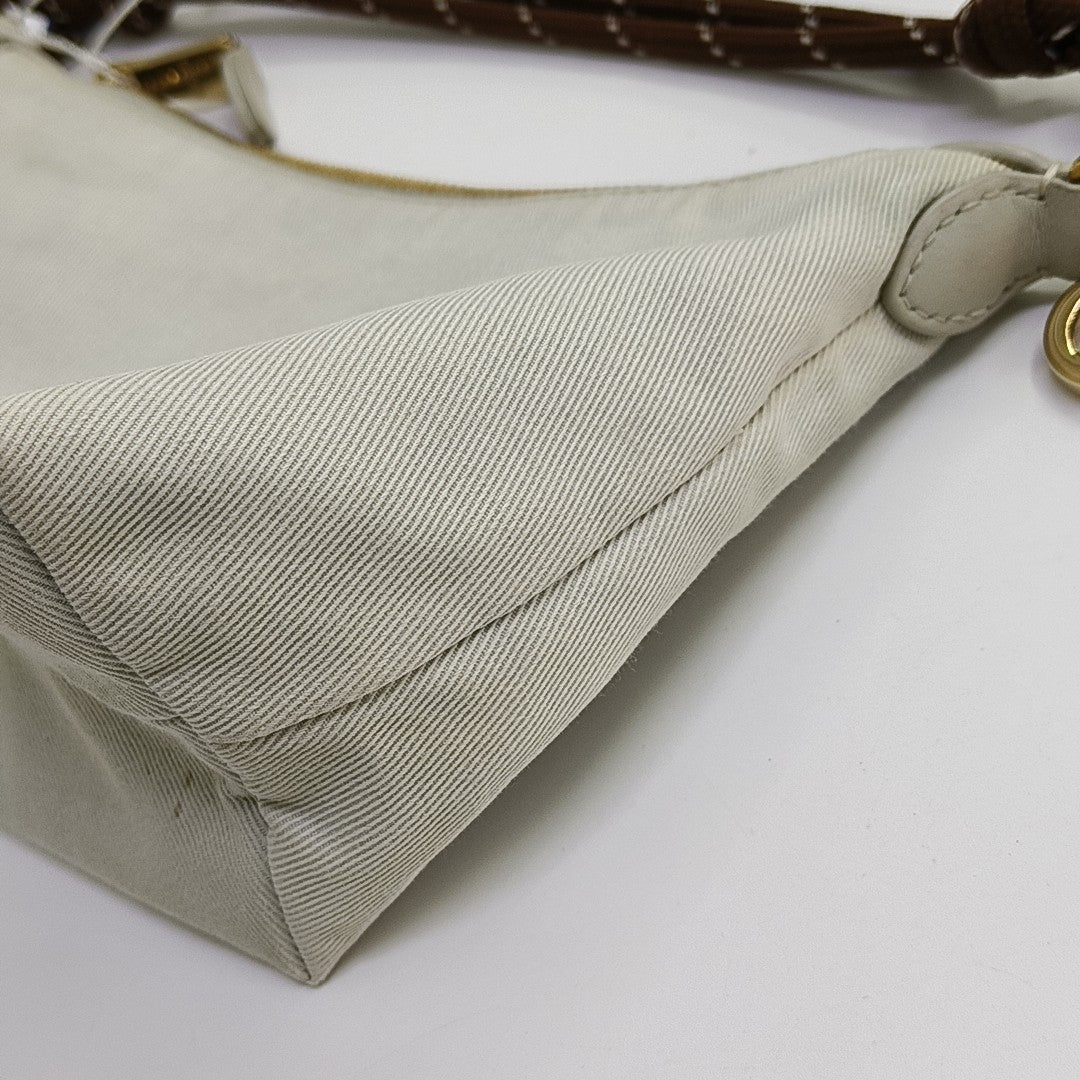 Canvas Top Handle Bag White
