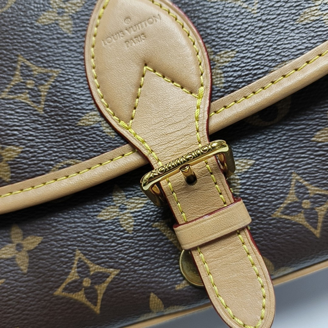 DIANE Monogram Coated Canvas Brown