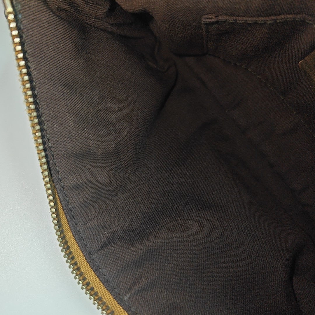 Monogram Canvas Clutch Brown
