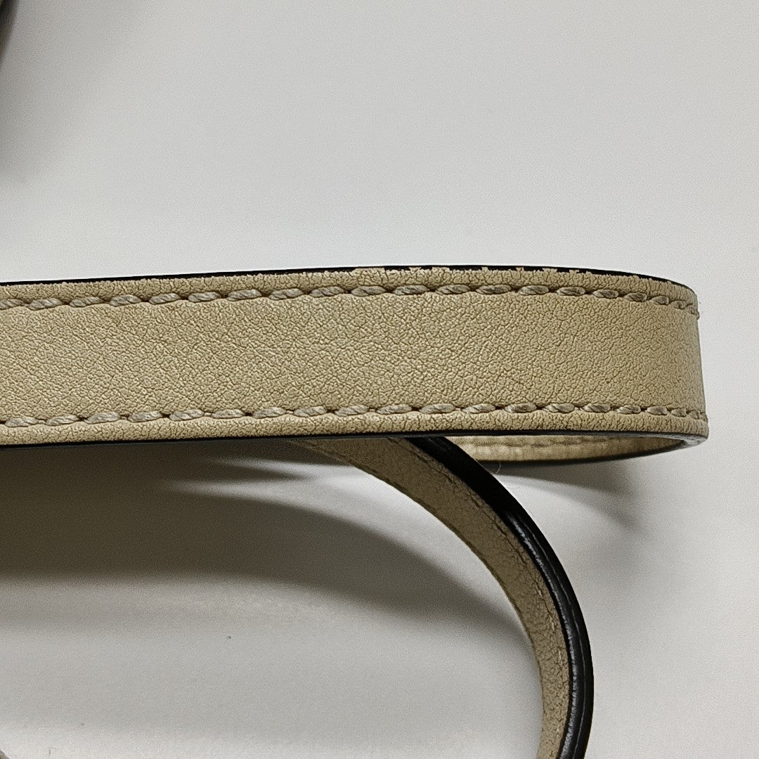 Padlock Small Monogram Coated Canvas Beige