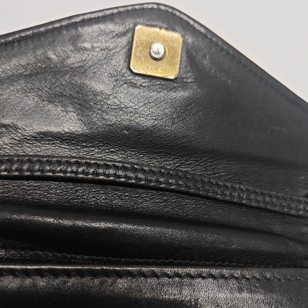 Leather Shoulder Bag Black