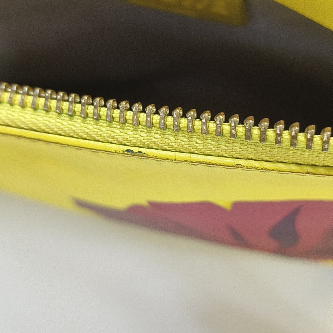 T Pouch Calfskin Yellow