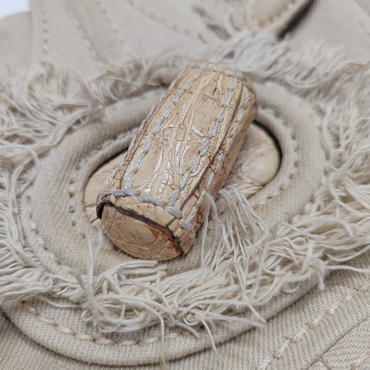 Denim Shoulder Bag Beige