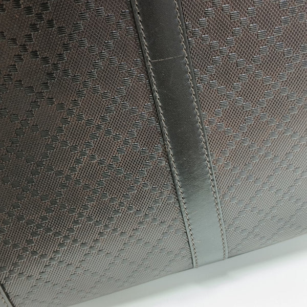Coated Canvas Shoulder Bag Brown
