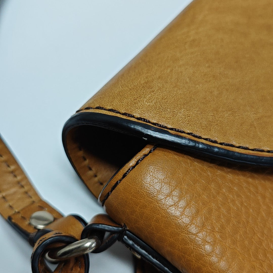 Calfskin Shoulder Bag Brown