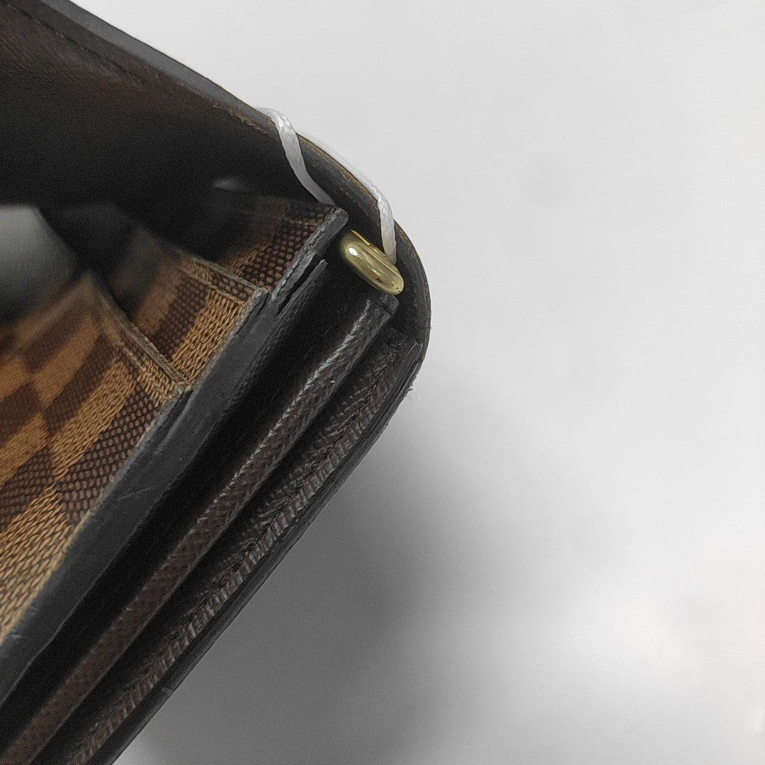 JOSÉPHINE Damier Ebene Coated Canvas Brown Wallet