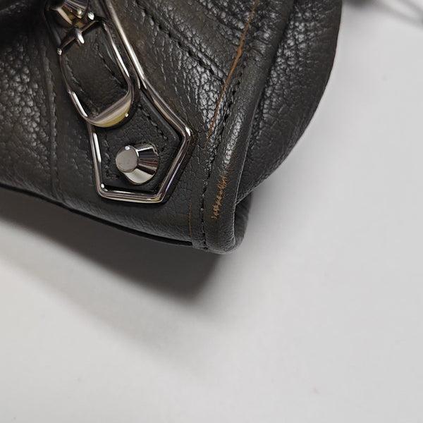 Classic Metallic Edge City Mini Lambskin Gray