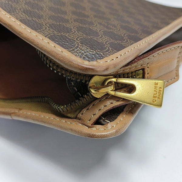 MACADAM CLUTCHES Coated Canvas Brown