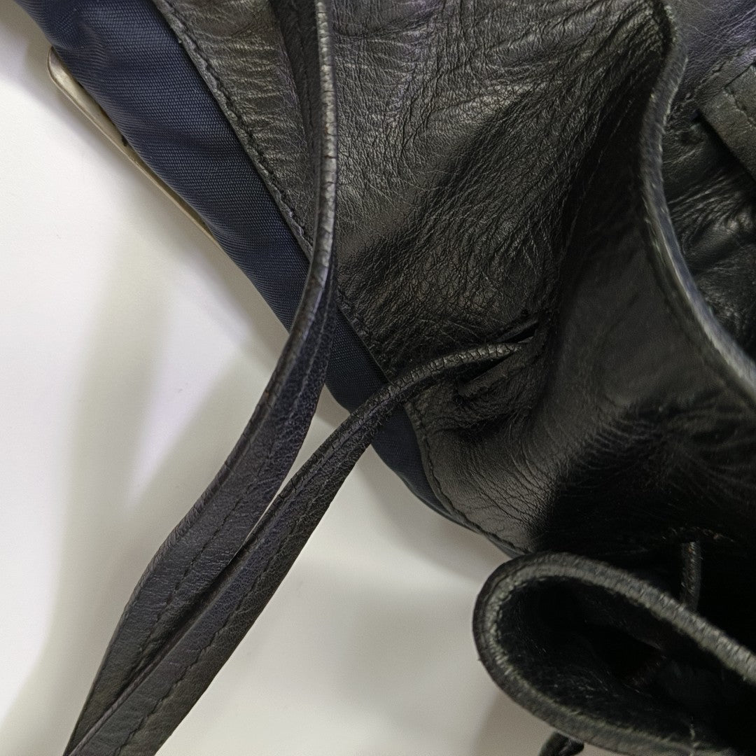 Nylon Shoulder Bag Blue