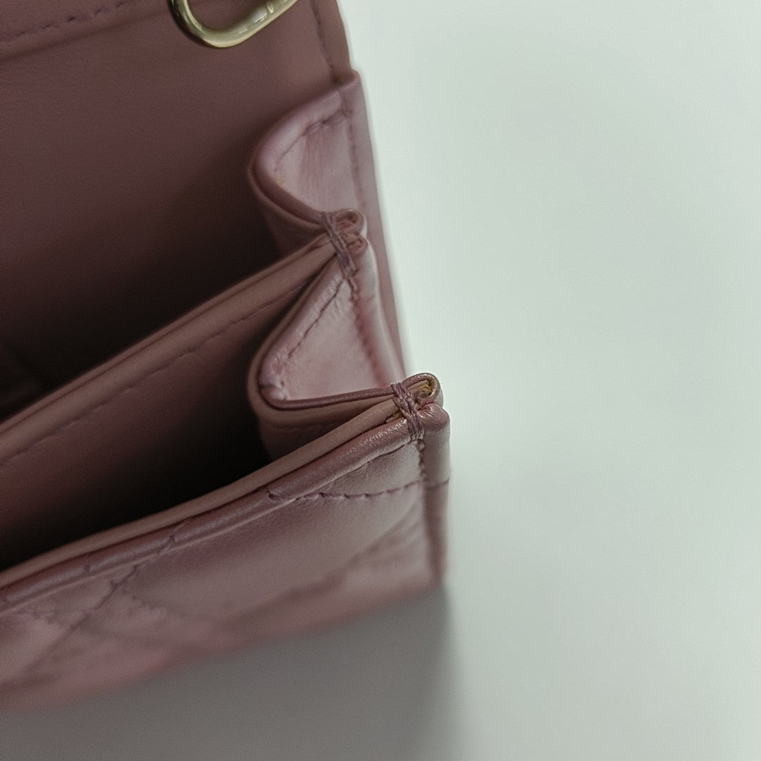 Lady Dior Mini Cannage Lambskin Pink