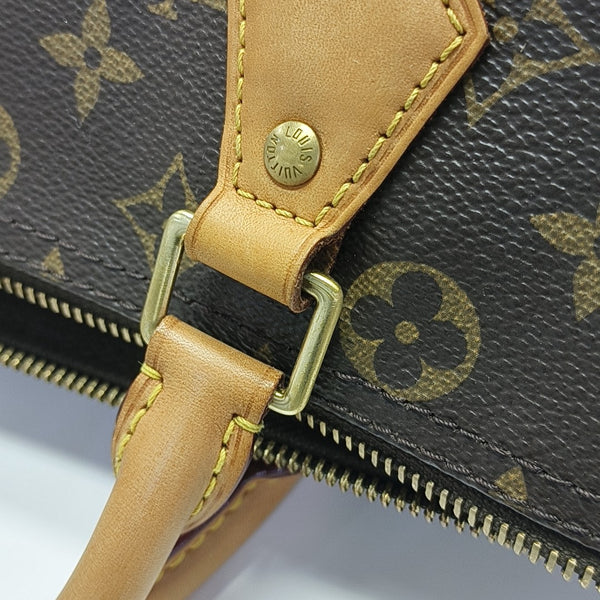 SPEEDY 30 Monogram Coated Canvas Brown