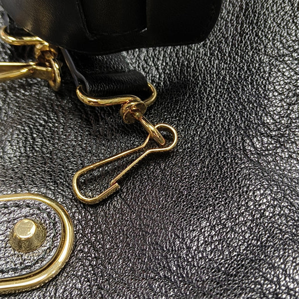 Classic Metallic Edge City Small Lambskin Black