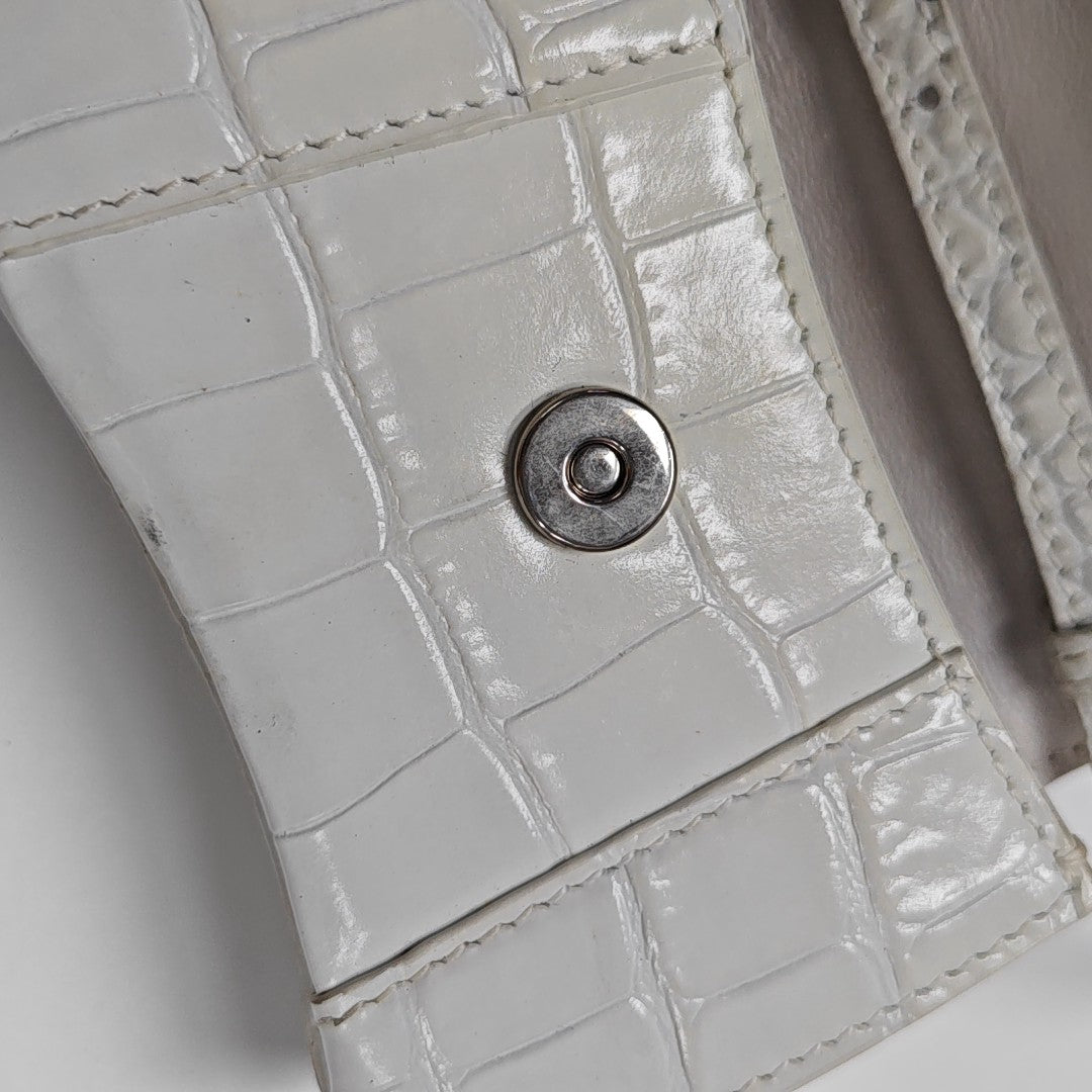 Hourglass Mini Calfskin White