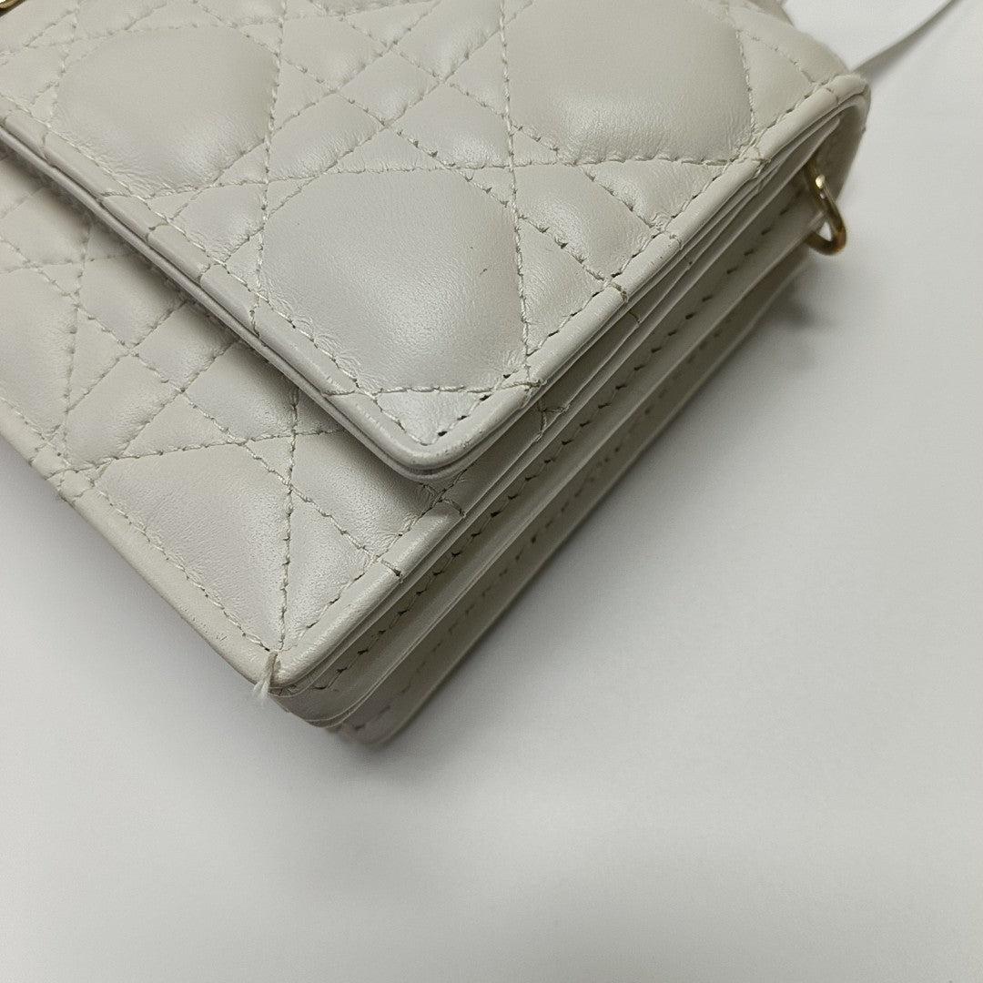 Lady Dior Small Cannage Lambskin White