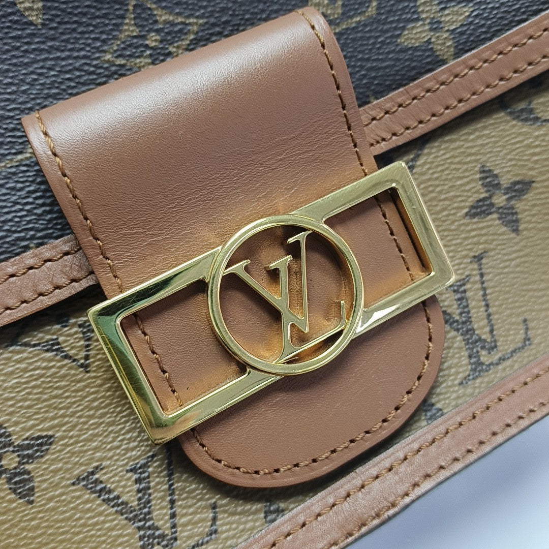 DAUPHINE Mini Monogram Coated Canvas Brown