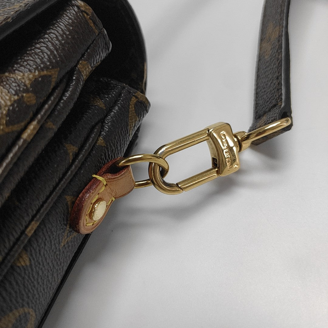 MÉTIS MM Monogram Coated Canvas Brown