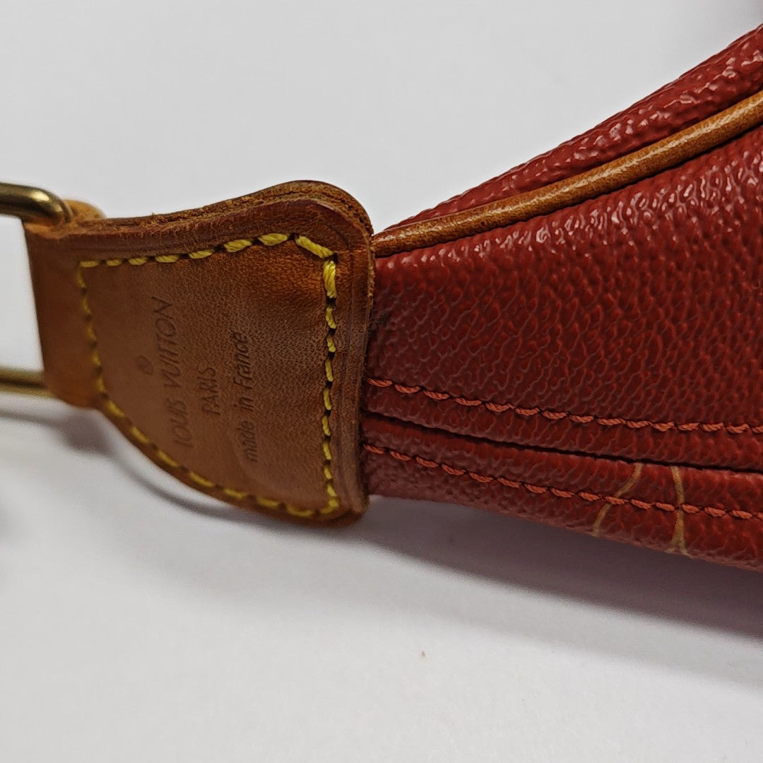 Coated Canvas Shoulder Bag Red