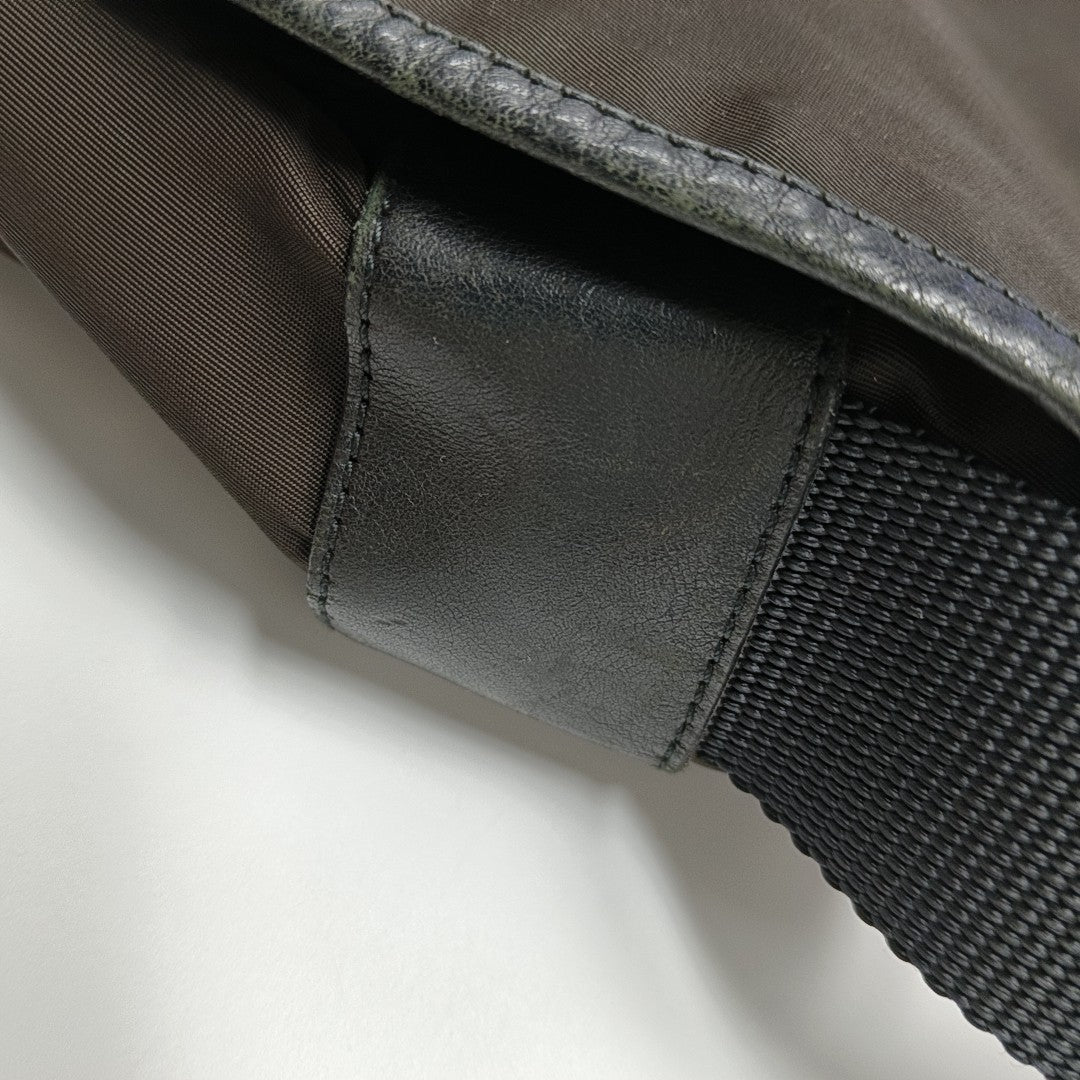 Nylon Shoulder Bag Brown